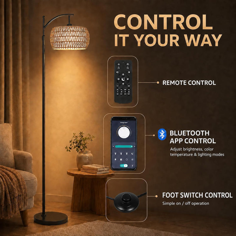 Arc Floor Lamp for Living Room Dimmable Lamps