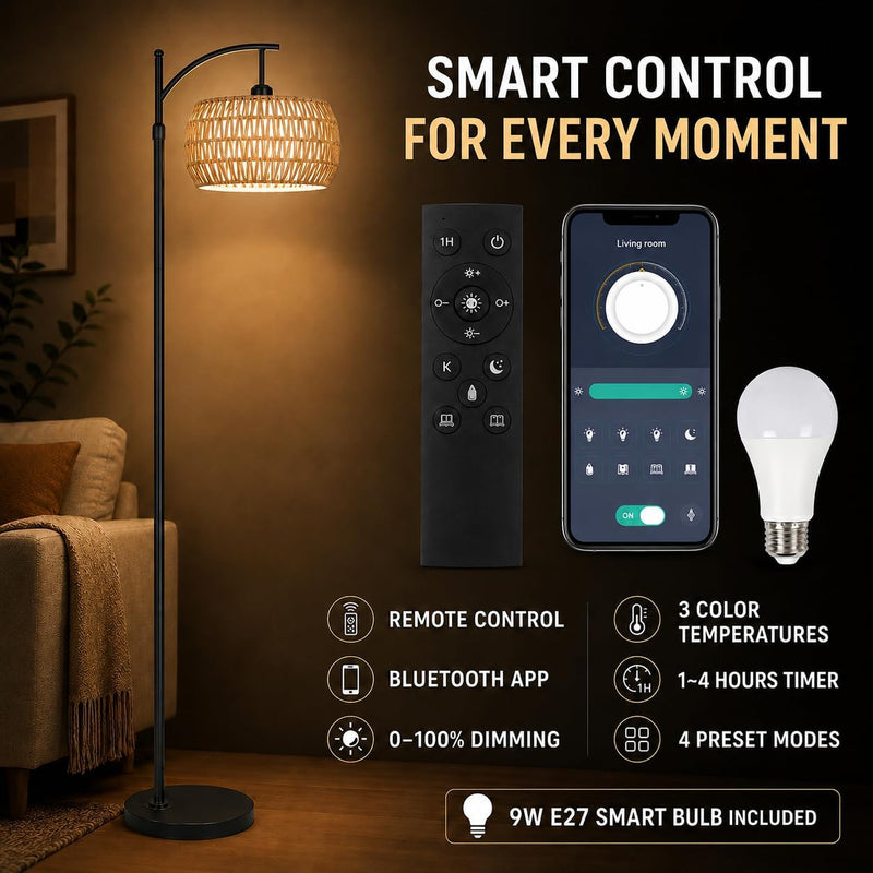 Arc Floor Lamp for Living Room Dimmable Lamps