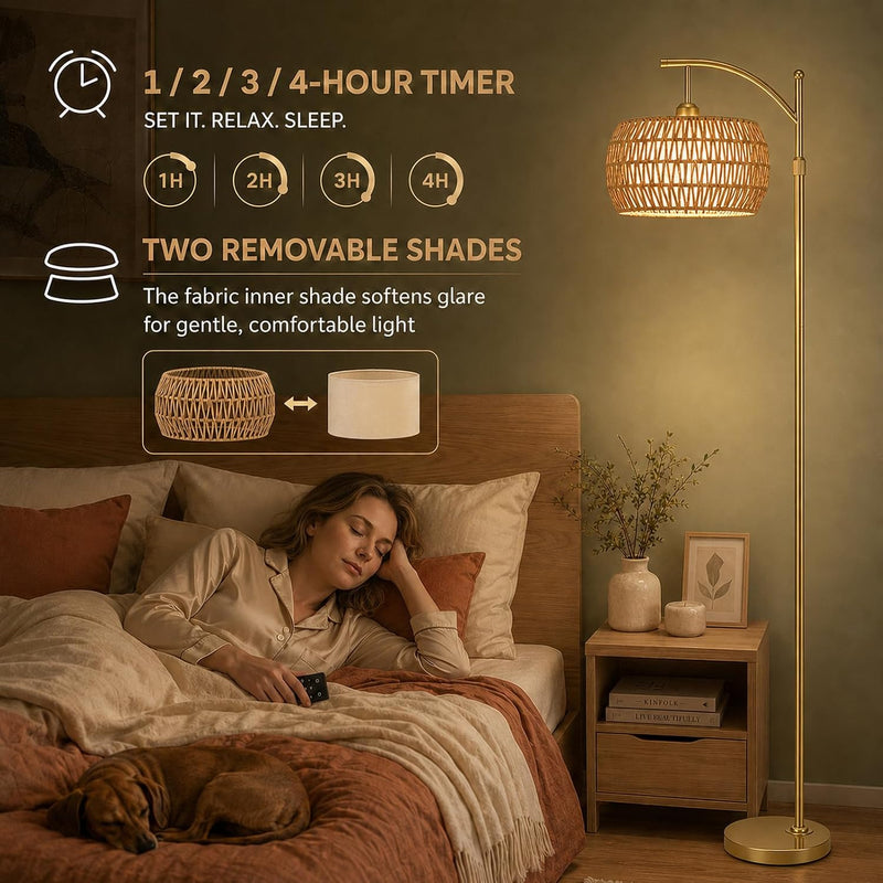 Arc Floor Lamp for Living Room Dimmable Lamps