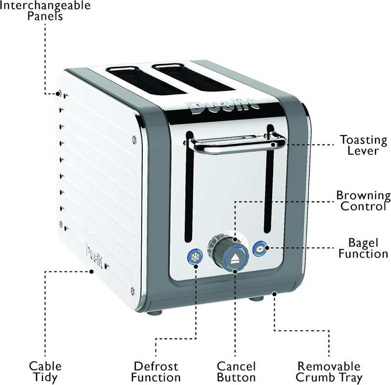 Architect 2 Slice Toaster Brushed Stainless Steel