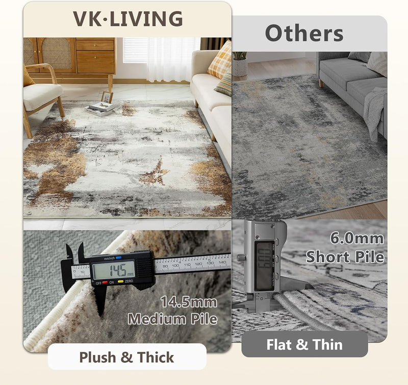 Vk·living Upgraded 14.5MM Thick Sponge Large Rug