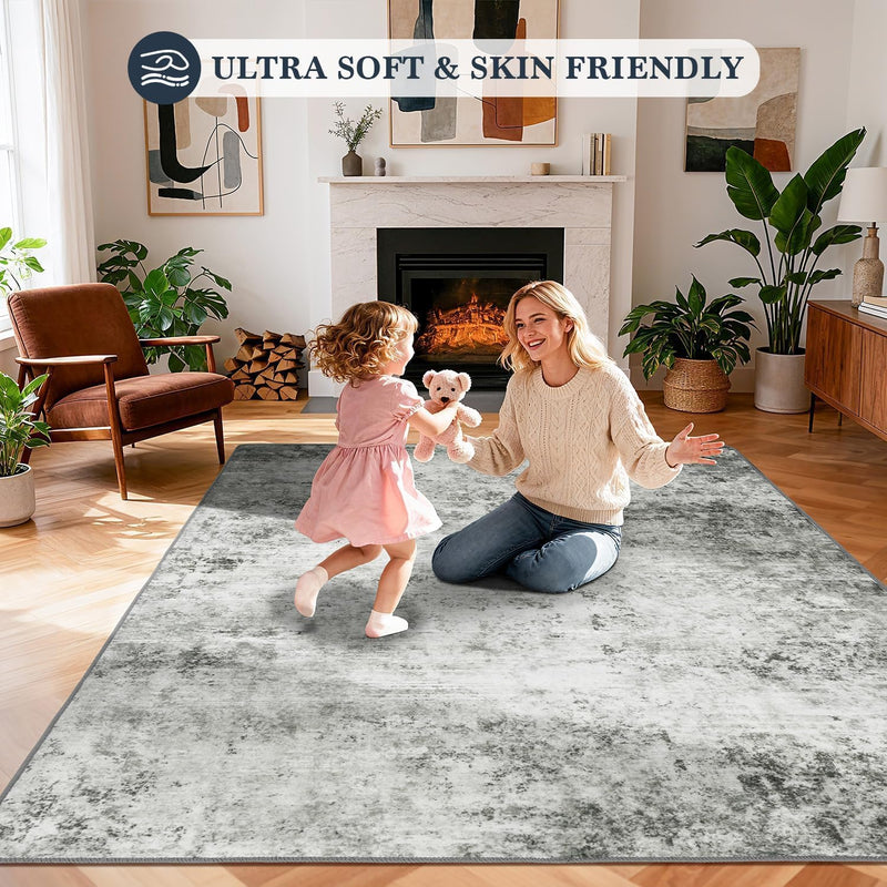 Area Rug for Living Room Machine Washable Low