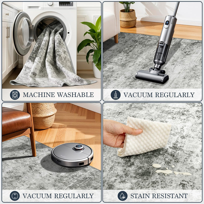 Area Rug for Living Room Machine Washable Low
