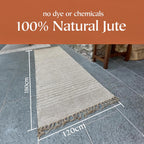 Area Rug Sand and Off Pin Stripe Weave