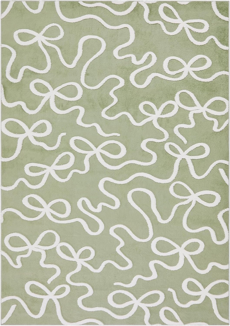 Area Rug Washable Abstract Living Room
