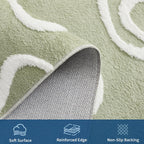 Area Rug Washable Abstract Living Room