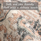 Area Rug Washable Vintage Traditional Distressed Thin