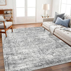 Area Rug Washable Vintage Traditional Distressed Thin