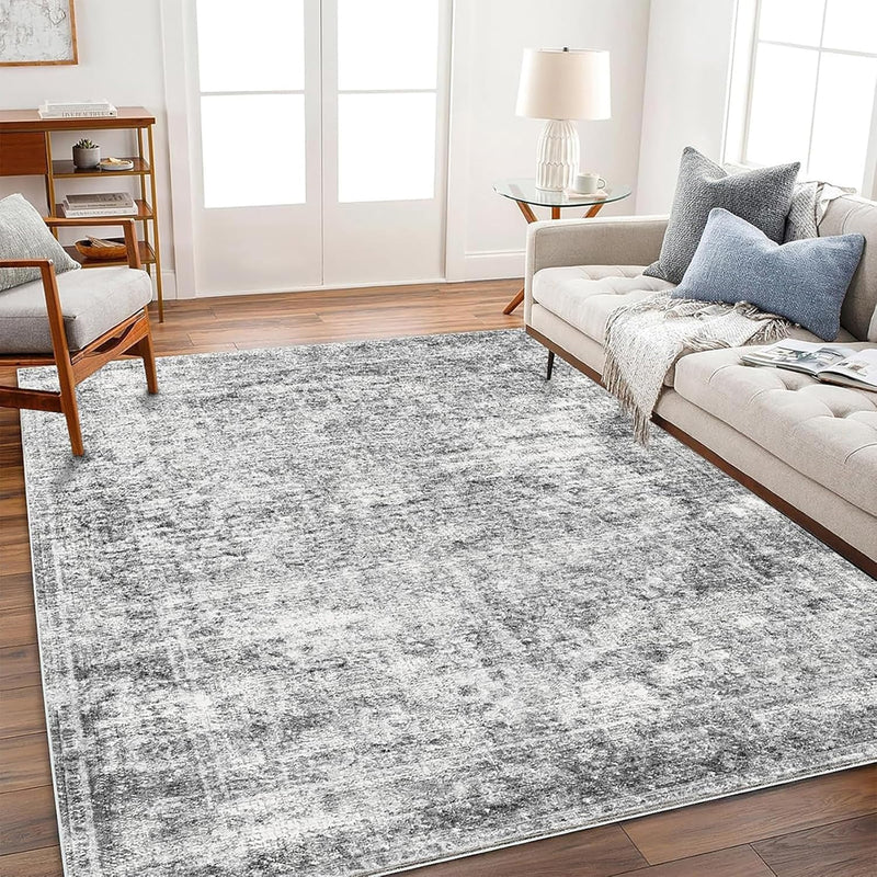 Large Rug Washable Vintage Traditional Distressed