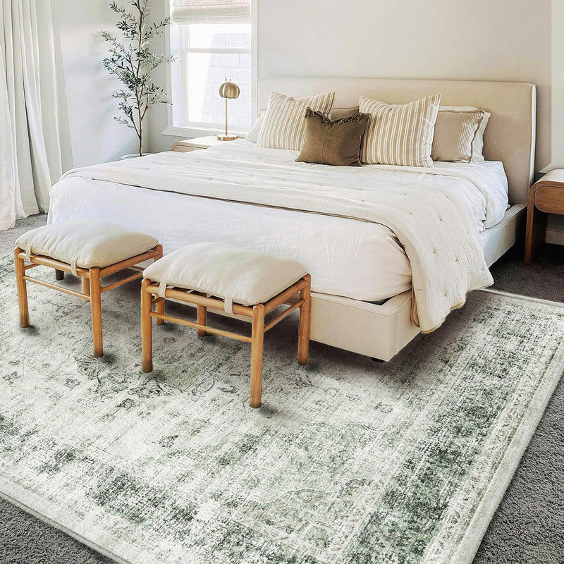 Large Rug Washable Vintage Traditional Distressed
