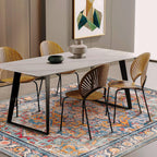 Area Rug Washable Vintage Traditional Distressed Thin