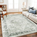 Area Rug Washable Vintage Traditional Distressed Thin
