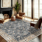 Area Rug Washable Vintage Traditional Distressed Thin