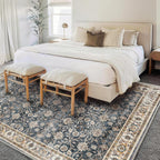 Area Rug Washable Vintage Traditional Distressed Thin