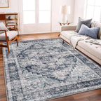 Area Rug Washable Vintage Traditional Distressed Thin