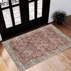 Area Rug Washable Vintage Traditional Distressed Thin