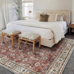 Area Rug Washable Vintage Traditional Distressed Thin