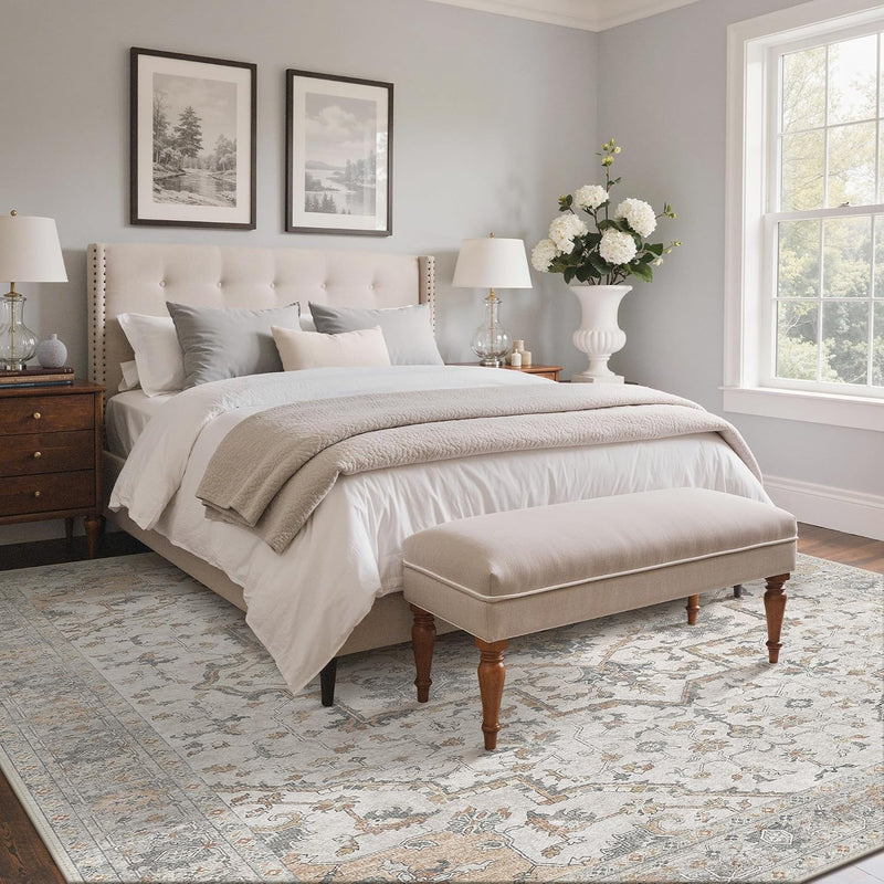Large Rug Washable Non-Slip Living Room Boho