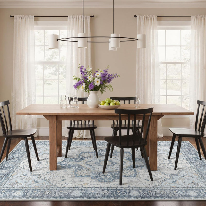 Large Rug Washable Non-Slip Living Room Boho