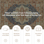 Large Rug Washable Non-Slip Living Room Boho