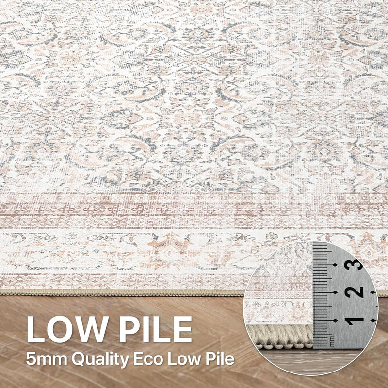 Large Rug Washable Non-Slip Living Room Boho