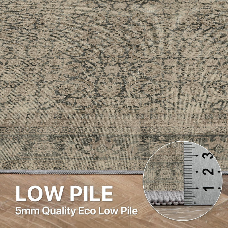 Large Rug Washable Non-Slip Living Room Boho