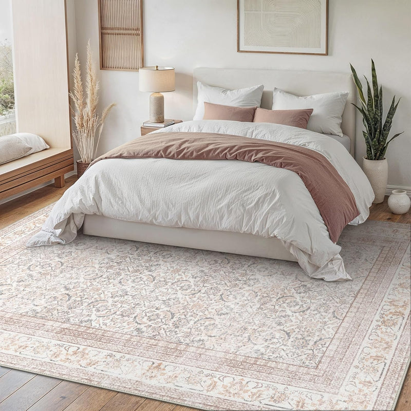 Large Rug Washable Non-Slip Living Room Boho