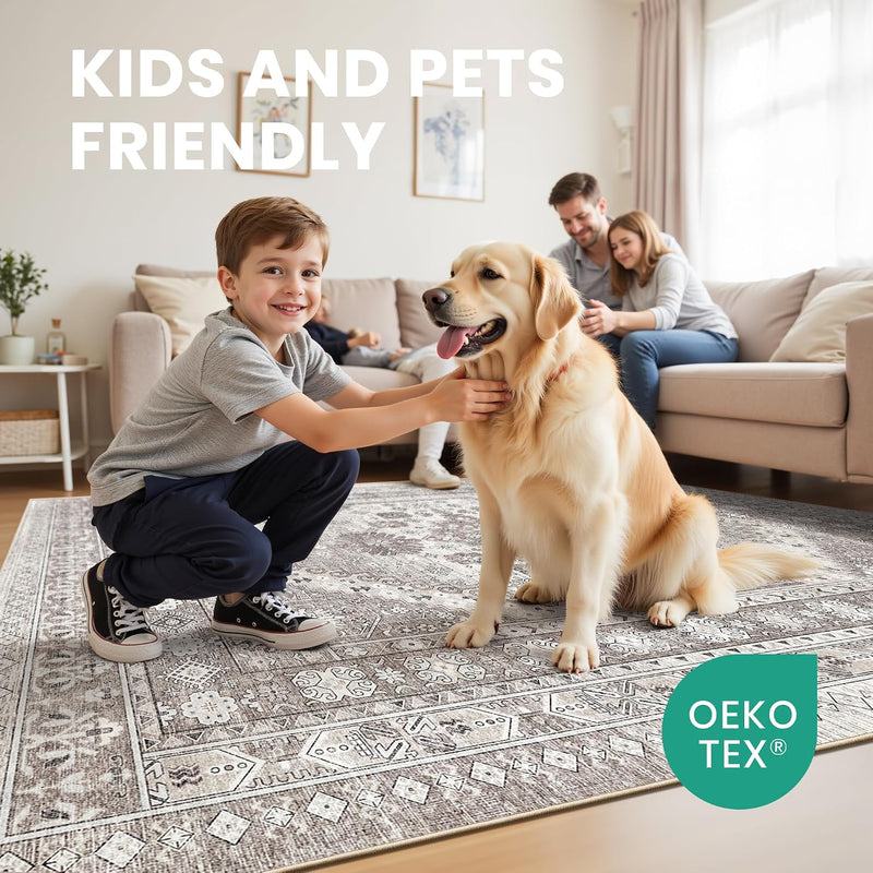 Area Rugs for Girls Bedroom Non-Slip Backing