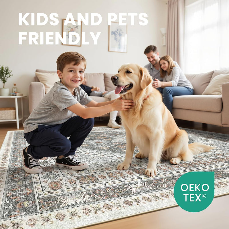 Area Rugs for Girls Bedroom Non-Slip Backing
