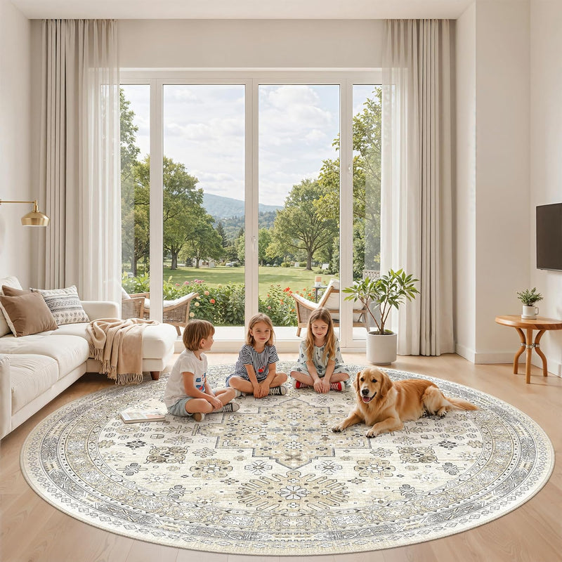 Area Rugs for Girls Bedroom Non-Slip Backing