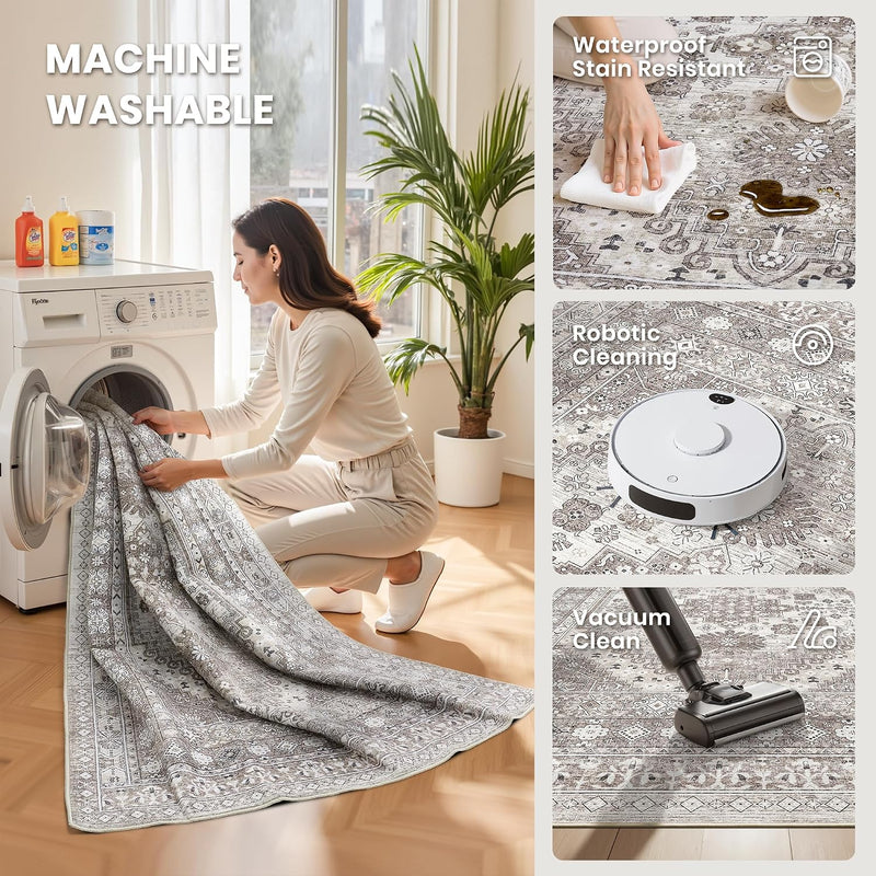 Area Rugs for Girls Bedroom Non-Slip Backing
