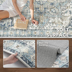 Area Rugs for Girls Bedroom Non-Slip Backing