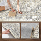 Area Rugs for Girls Bedroom Non-Slip Backing