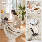 Area Rugs for Girls Bedroom Non-Slip Backing