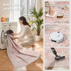 Area Rugs for Girls Bedroom Non-Slip Backing