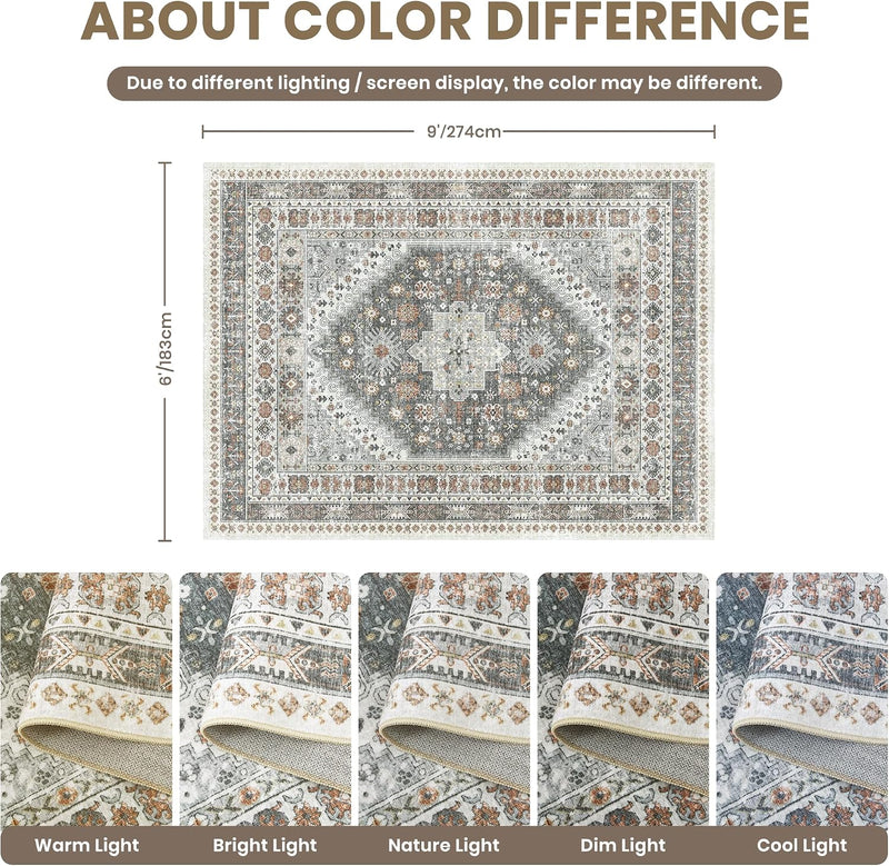 Area Rugs for Girls Bedroom Non-Slip Backing