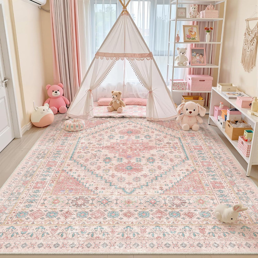 Area Rugs for Girls Bedroom Non-Slip Backing