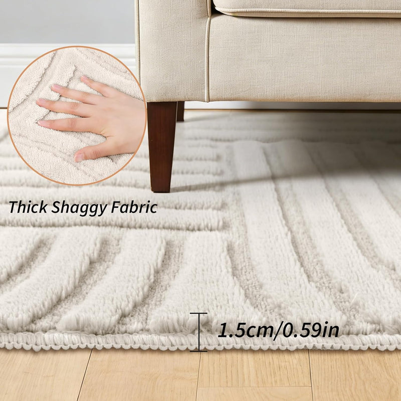 Area Rugs for Living Room Washable Soft Neutral