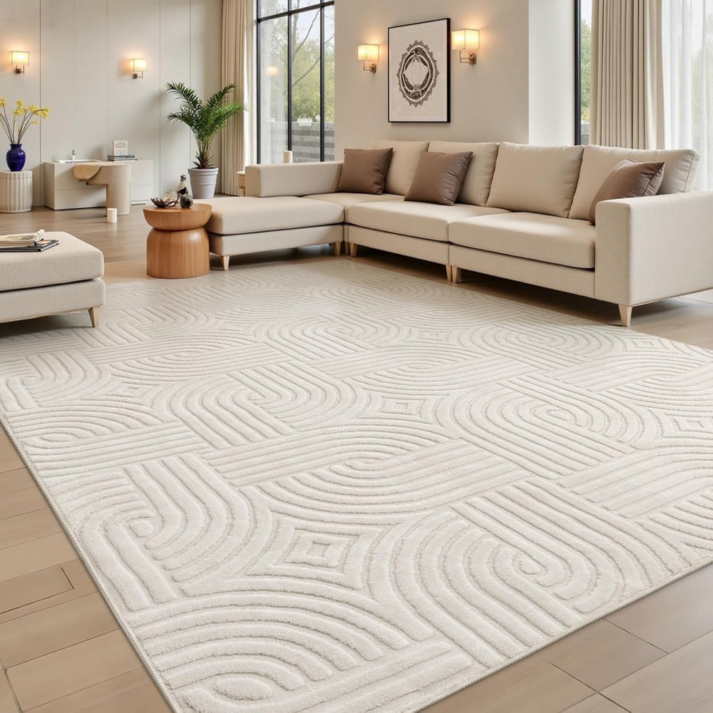 Area Rugs for Living Room Washable Soft Neutral