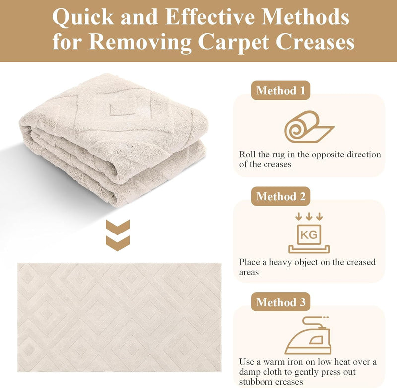 Area Rugs for Living Room Washable Soft Neutral