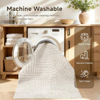 Area Rugs for Living Room Washable Soft Neutral
