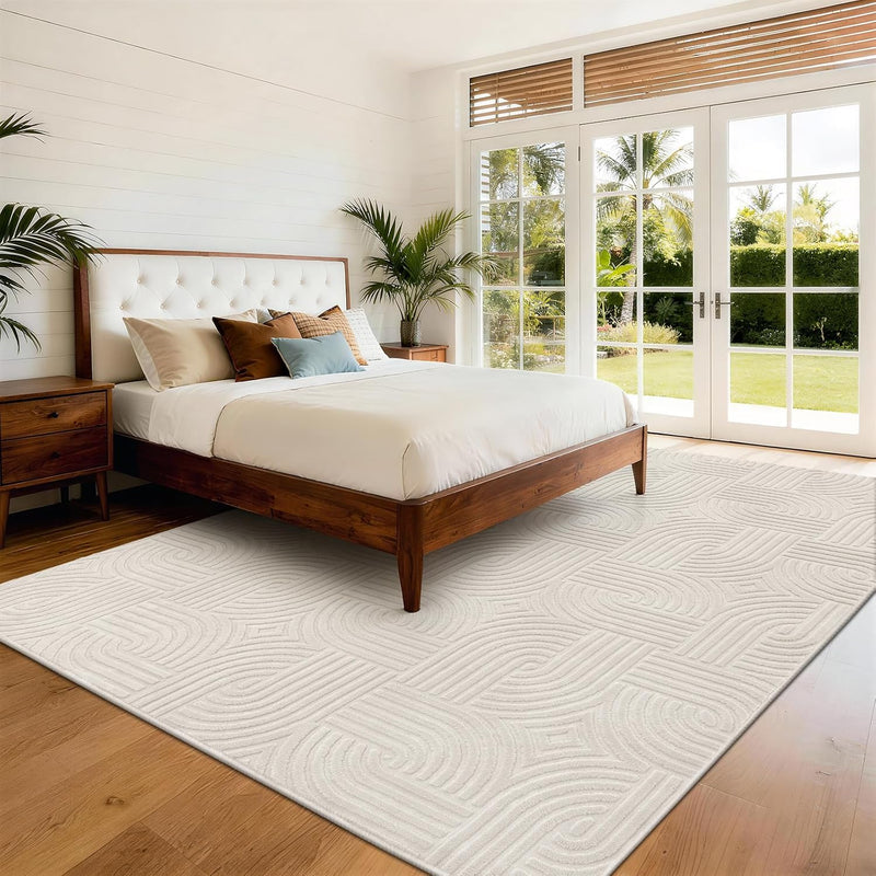 Area Rugs for Living Room Washable Soft Neutral