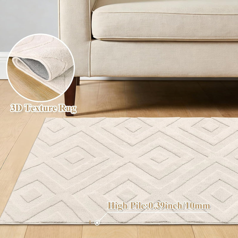 Area Rugs for Living Room Washable Soft Neutral