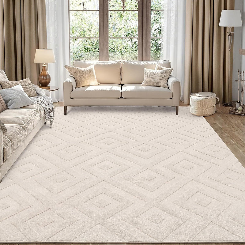 Area Rugs for Living Room Washable Soft Neutral