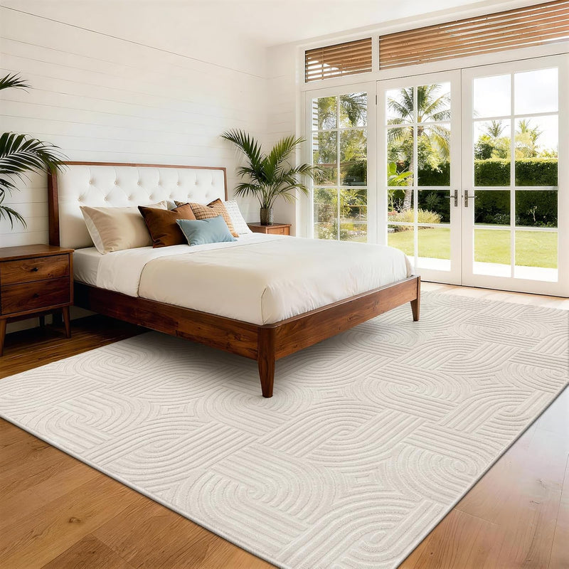 Area Rugs for Living Room Washable Soft Neutral