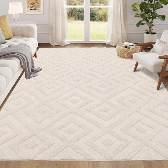 Area Rugs for Living Room Washable Soft Neutral