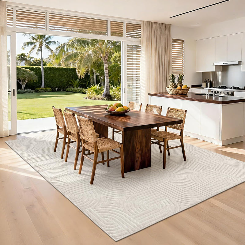Area Rugs for Living Room Washable Soft Neutral