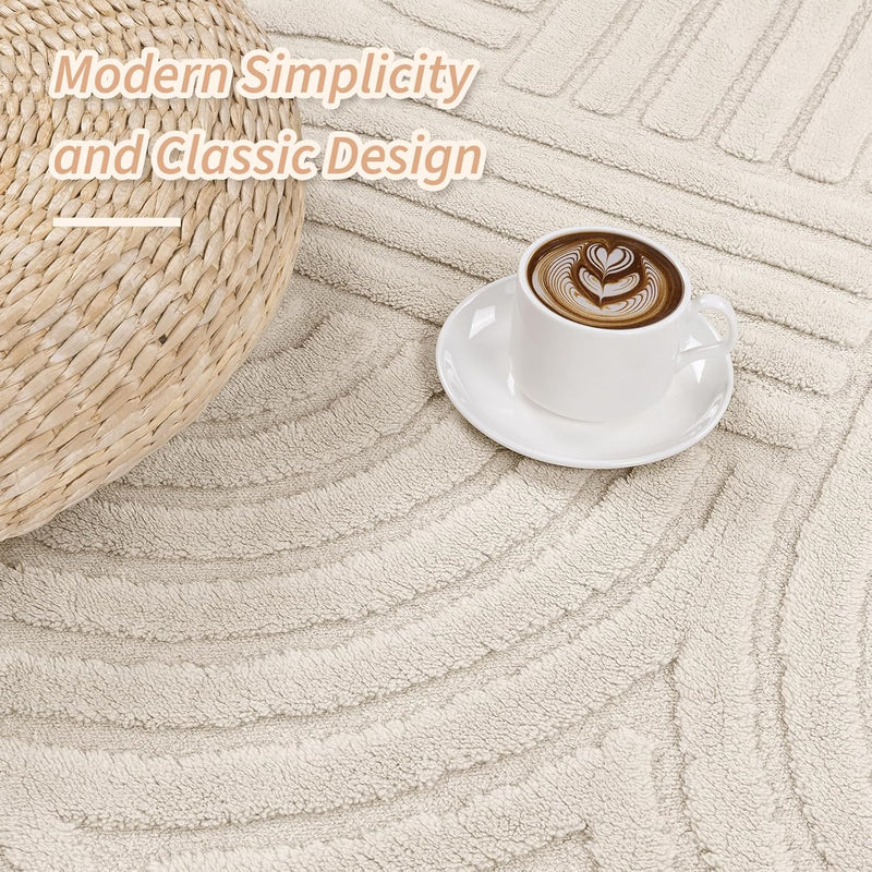Area Rugs for Living Room Washable Soft Neutral