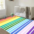 Area Rugs Striped Rainbow Pattern Rug Abstract