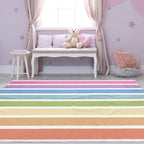 Area Rugs Striped Rainbow Pattern Rug Abstract
